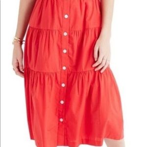 Madewell midi skirt red